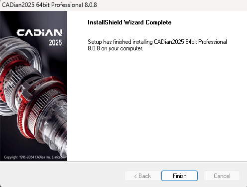 CADian Installation Complete