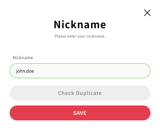 Nickname available