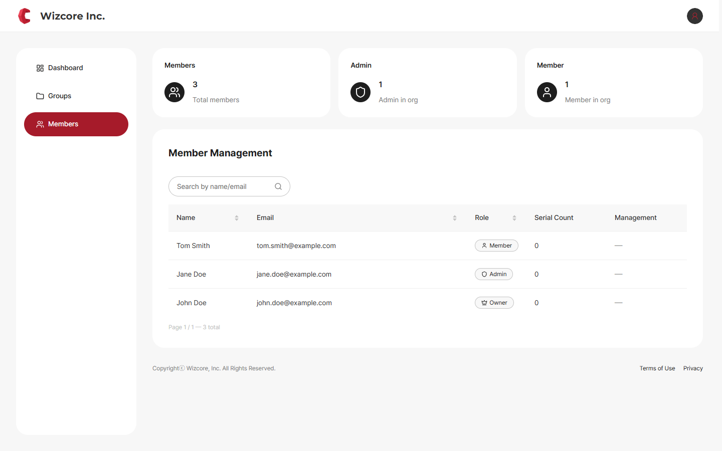Member member view (read-only)