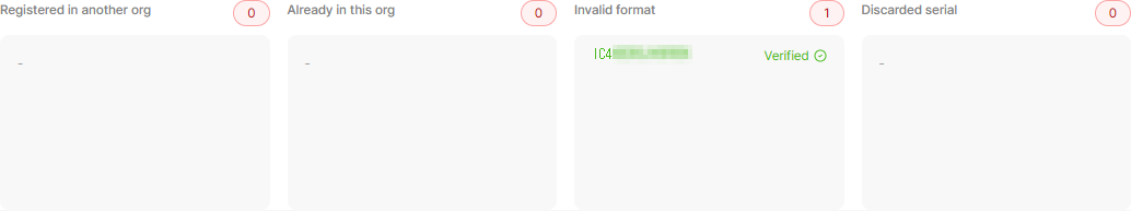 Re-validation success — item shown as Verified